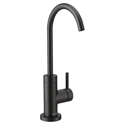 Moen Sip Matte Black 1-Handle Deck-Mount High-Arc Handle Kitchen Faucet