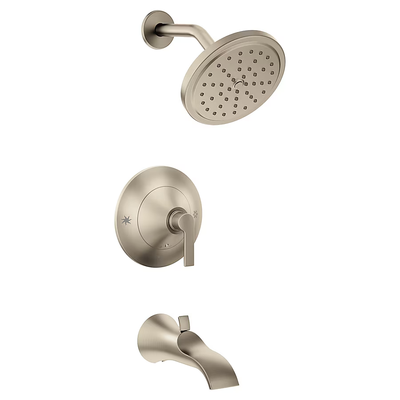 Moen The Doux Collection Brushed Nickel 1-Handle Bathtub and Shower Faucet