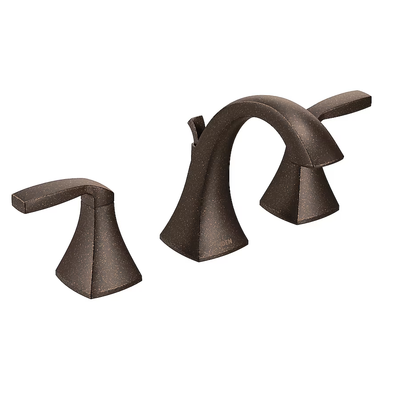 Moen Voss Oil-Rubbed Bronze 2-handle Widespread WaterSense Bathroom Sink Faucet with Drain