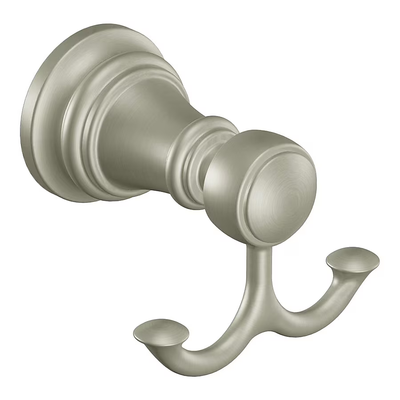 Moen Weymouth Double Hook Brushed Nickel Towel Hook