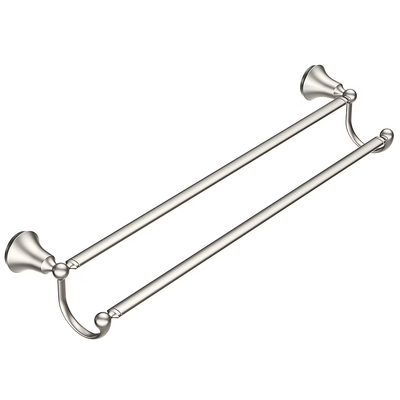 Moen Wynford 24-in Brushed Nickel Wall Mount Double Towel Bar