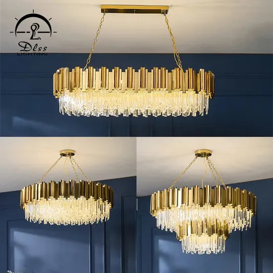 DLSS Lighting New Design Pendant Light Optical Grade Crystal Lamp Indo ...