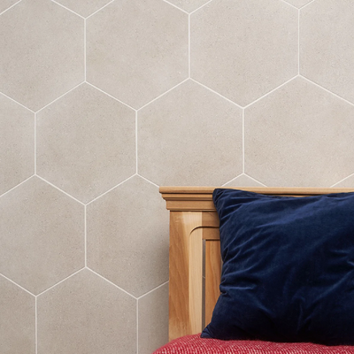 Pergola Taupe 12.5" Hexagon Matte Porcelain Tile