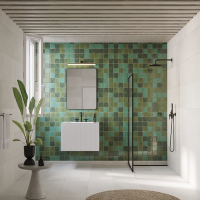 Portmore Green 4x4 Glazed Ceramic Wall Tile