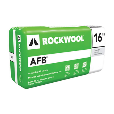 ROCKWOOL Insulation AFB (Acoustic Fire Batt) R-25 16 in x 48 in 42.67 Sq Ft (12 Bags)