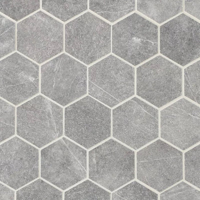 Regency Grey Hexagon Porcelain Mosaic