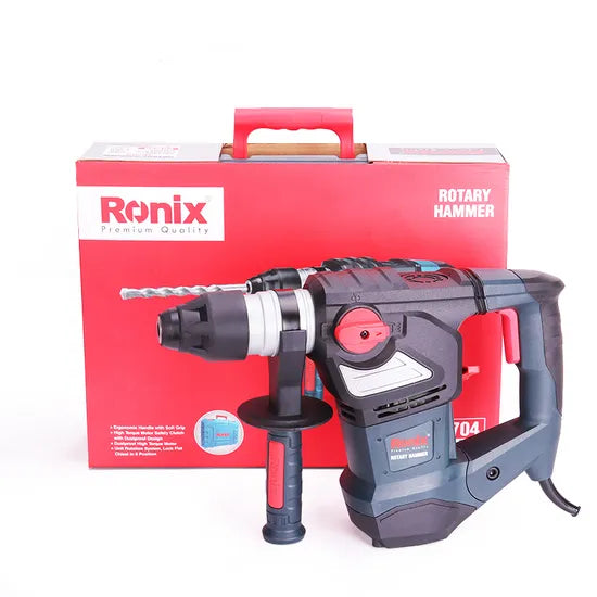 Ronix 2704 Impact Energy for Fast Drilling or Chipping Speed in Concrete Tool Free Bit Changes with Automatic Bit Rotary Hammer