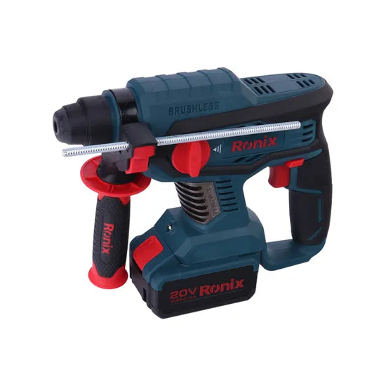 Ronix 8910 Brushless Cordless Rotary Hammer 20V SDS Plus Rotary Hammer Drill 4 Modes Selector Brushless Rotary Hammer