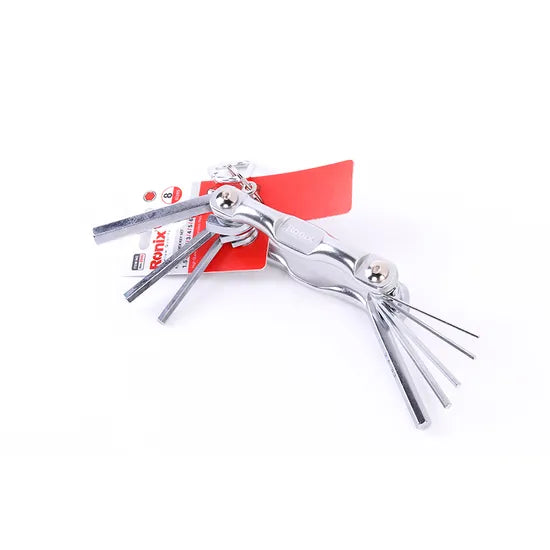 Ronix Rh-2040 6PCS Folding Hex Key Set with Key Chain