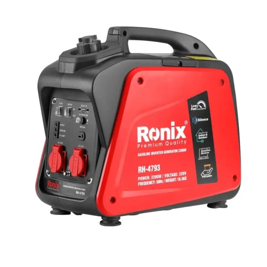 RONIX Ronix Rh-4793 Gasoline Inverter Generator 2200W 220V Leafy Porta ...