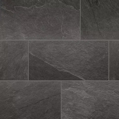 Sediment Slate Black 12 in. x 24 in. Porcelain Floor and Wall Tile (13.62 sq. ft./Case)