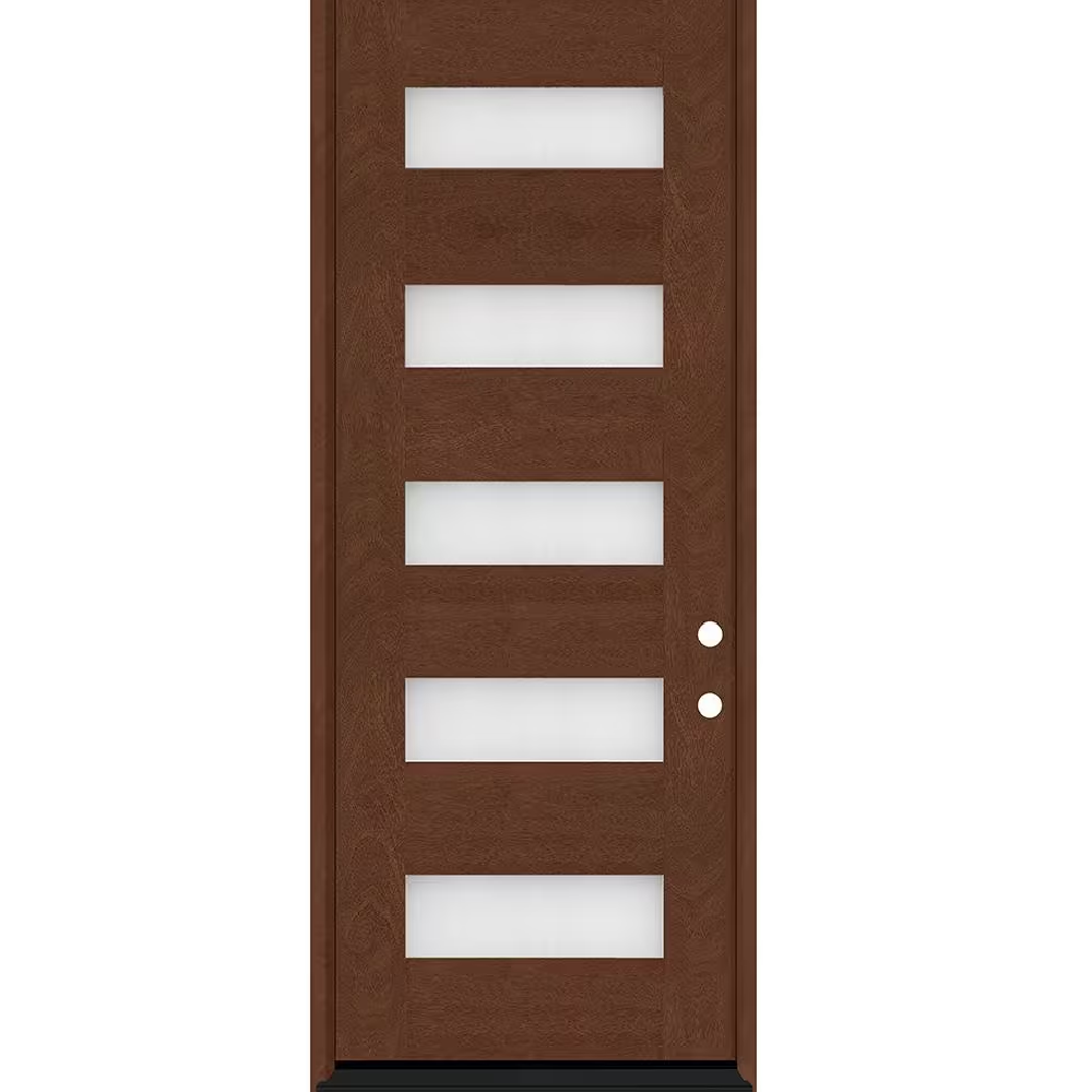 Steves & Sons Regency 36 in. x 96 in. 5L Modern Frosted Glass LHIS Che ...