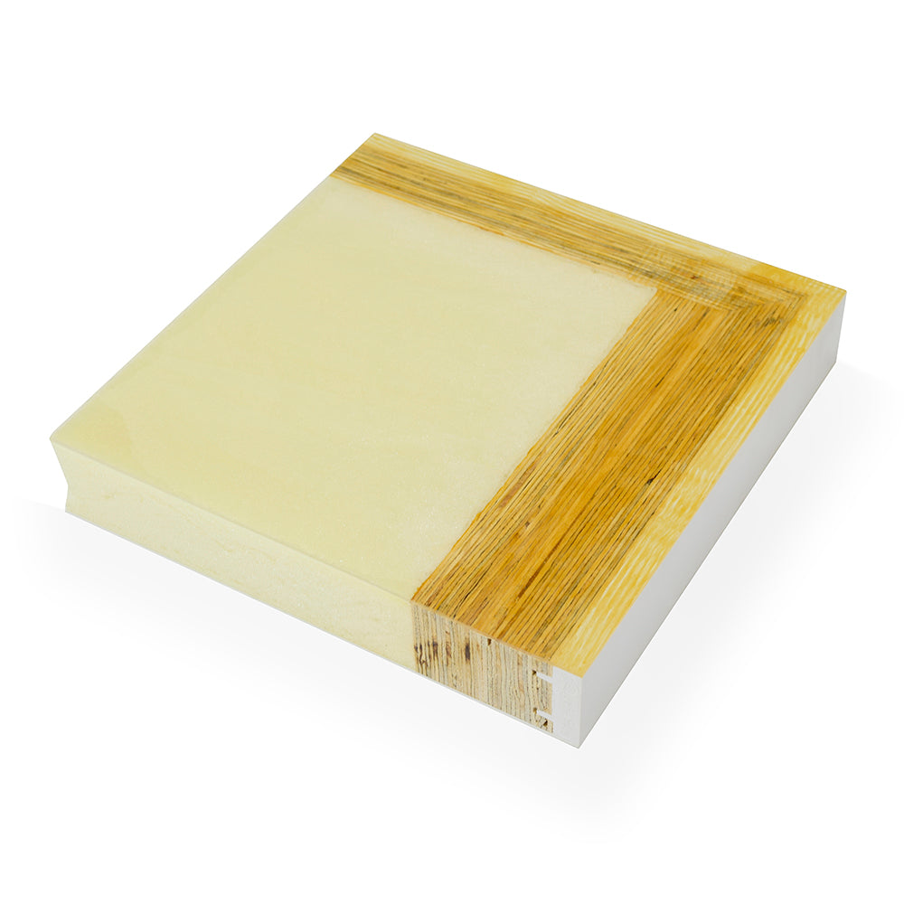 Steves & Sons Regency 36 in. x 96 in. 5L Modern Frosted Glass RHIS Autumn Wheat Stained Fiberglass Prehung Front Door