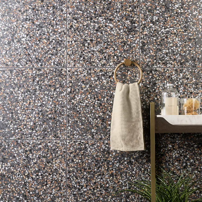 True Terrazzo Paradiso Gray 16x16 Polished Terrazzo Tile