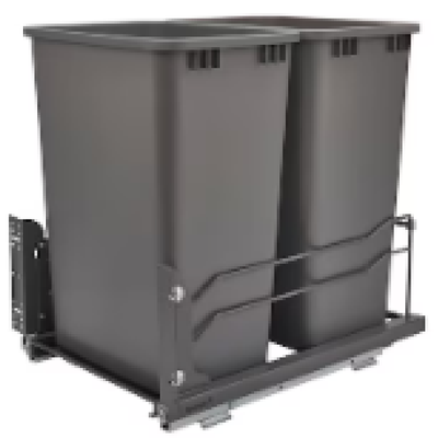 Rev-A-Shelf 50-Quart Plastic Soft Close Pull Out Trash Can