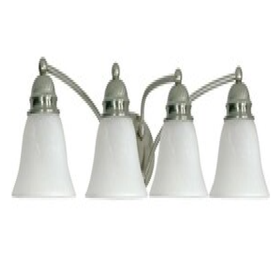 Progress Lighting Calhoun 4-Light Nickel Transitional Vanity Light