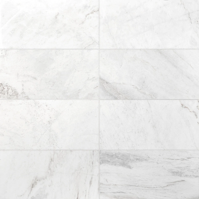 Alaska White 12x24" Honed Marble Tile