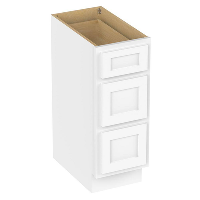 Vanity Art 12 in. W x 21 in. D x 32.5 in. H 3-Drawers Bath Vanity Cabinet Only in White