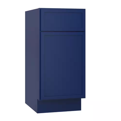 Vanity Art 15 in. W x 21 in. D x 32.5 in. H 1-Drawer Bath Vanity Cabinet Only in Blue