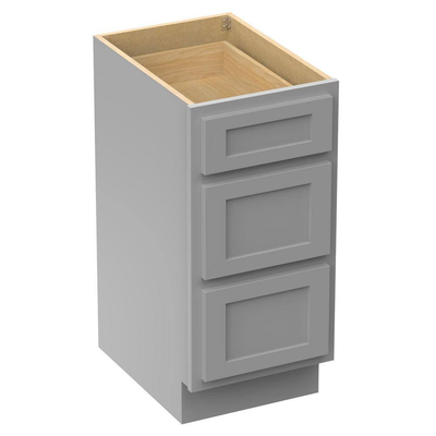 Vanity Art 15 in. W x 21 in. D x 32.5 in. H 3-Drawers Bath Vanity Cabinet Only in Gray