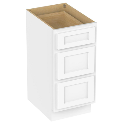 Vanity Art 15 in. W x 21 in. D x 32.5 in. H 3-Drawers Bath Vanity Cabinet Only in White