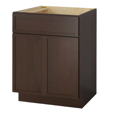 Vanity Art 24 in. W. x 21 in. D x 32.5 in. H 2-Doors Bath Vanity Cabinet without Top in Brown