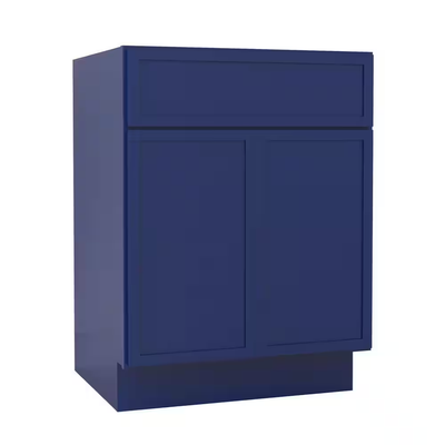 Vanity Art 24 in. W x 21 in. D x 32.5 in. H 2-Doors Bath Vanity Cabinet without Top in Blue