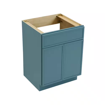 Vanity Art 24 in. W x 21 in. D x 32.5 in. H 2-Doors Bath Vanity Cabinet without Top in Sea Green