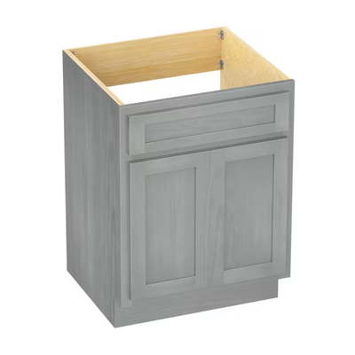 Vanity Art 24 in. W x 21 in. D x 32.5 in. H 2-Doors Bath Vanity Cabinet without Top in Silver