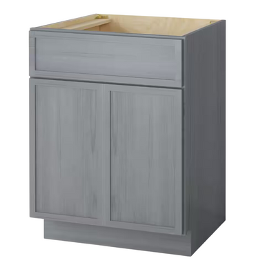 Vanity Art 24 in. W x 21 in. D x 32.5 in. H 2-Doors Bath Vanity Cabinet without Top in Smoky Gray