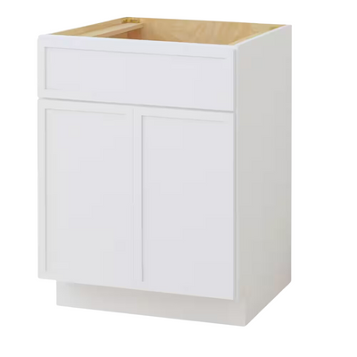 Vanity Art 24 in. W x 21 in. D x 32.5 in. H 2-Doors Bath Vanity Cabinet without Top in White