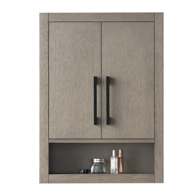 Vanity Art 24 in. W x 8 in. D x 33 in. H Bathroom Storage Wall Cabinet in Driftwood Gray/MB