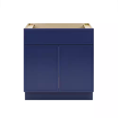 Vanity Art 30 in. W x 21 in. D x 32.5 in. H 2-Doors Bath Vanity Cabinet without Top in Blue