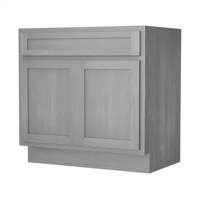 Vanity Art 30 in. W x 21 in. D x 32.5 in. H 2-Doors Bath Vanity Cabinet without Top in Silver