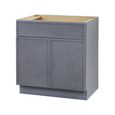 Vanity Art 30 in. W x 21 in. D x 32.5 in. H 2-Doors Bath Vanity Cabinet without Top in Smoky Gray