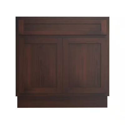 Vanity Art 33 in. W x 21 in. D x 32.5 in. H 2-Doors Bath Vanity Cabinet Only in Brown