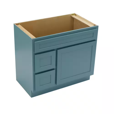 Vanity Art 36 in. W. x 21 in. D x 32.5 in. H 2-Left Drawers Bath Vanity Cabinet without Top in Sea Green