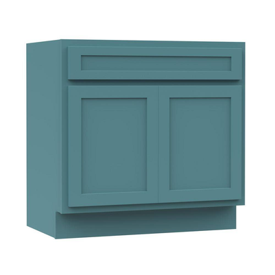 Vanity Art 36 in. W x 21 in. D x 32.5 in. H 2-Doors Bath Vanity Cabinet Only in Sea Green