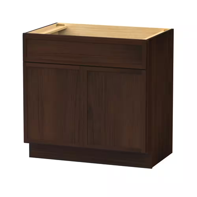 Vanity Art 36 in. W x 21 in. D x 32.5 in. H 2-Doors Bath Vanity Cabinet without Top in Brown