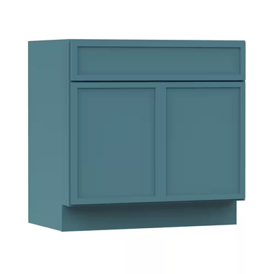 Vanity Art 36 in. W x 21 in. D x 32.5 in. H 2-Doors Bath Vanity Cabinet without Top in Sea Green