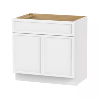 Vanity Art 36 in. W x 21 in. D x 32.5 in. H 2-Doors Bath Vanity Cabinet without Top in White