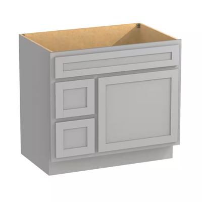 Vanity Art 36 in. W x 21 in. D x 32.5 in. H 2-Left Drawers Bath Vanity Cabinet Only in Gray