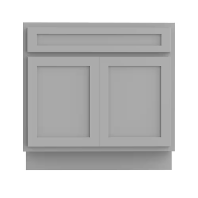 Vanity Art 39 in. W x 21 in. D x 32.5 in. H 2-Doors Bath Vanity Cabinet Only in Gray - Unassembled