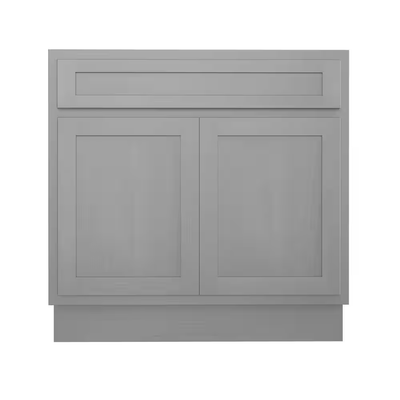 Vanity Art 39 in. W x 21 in. D x 32.5 in. H 2-Doors Bath Vanity Cabinet without Top in Silver