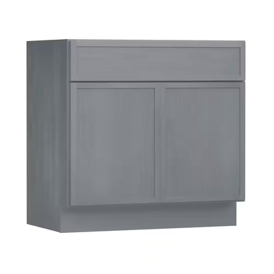 Vanity Art 39 in. W x 21 in. D x 32.5 in. H 2-Doors Bath Vanity Cabinet without Top in Smoky Gray