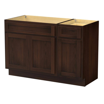 Vanity Art 51 in. W x 21 in. D x 32.5 in. H Bath Vanity Cabinet without Top in Brown