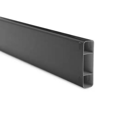 Veranda 1-1/2 in. x 5-1/2 in. x 8 ft. Black Vinyl Ranch Rail