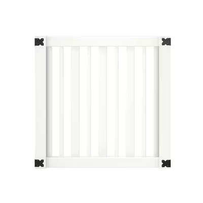 Veranda 4 ft. W x 4 ft. H White Vinyl Lafayette Fence Gate Kit