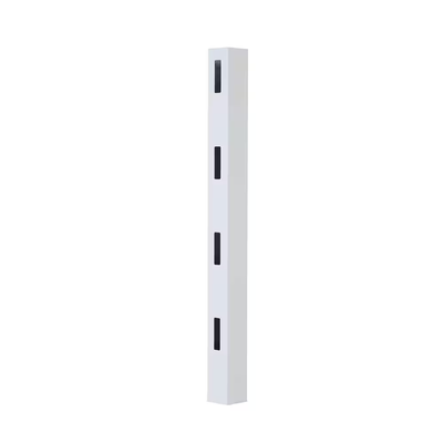 Veranda 5 in. x 5 in. x 8 ft. Vinyl White Ranch 4-Rail End Fence Post