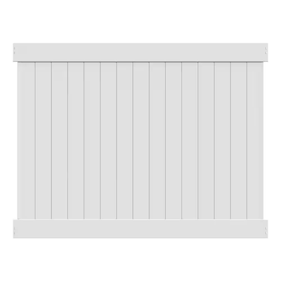 Veranda Acadia 6 ft. H x 8 ft. W White Vinyl Privacy Fence Panel (Unassembled)